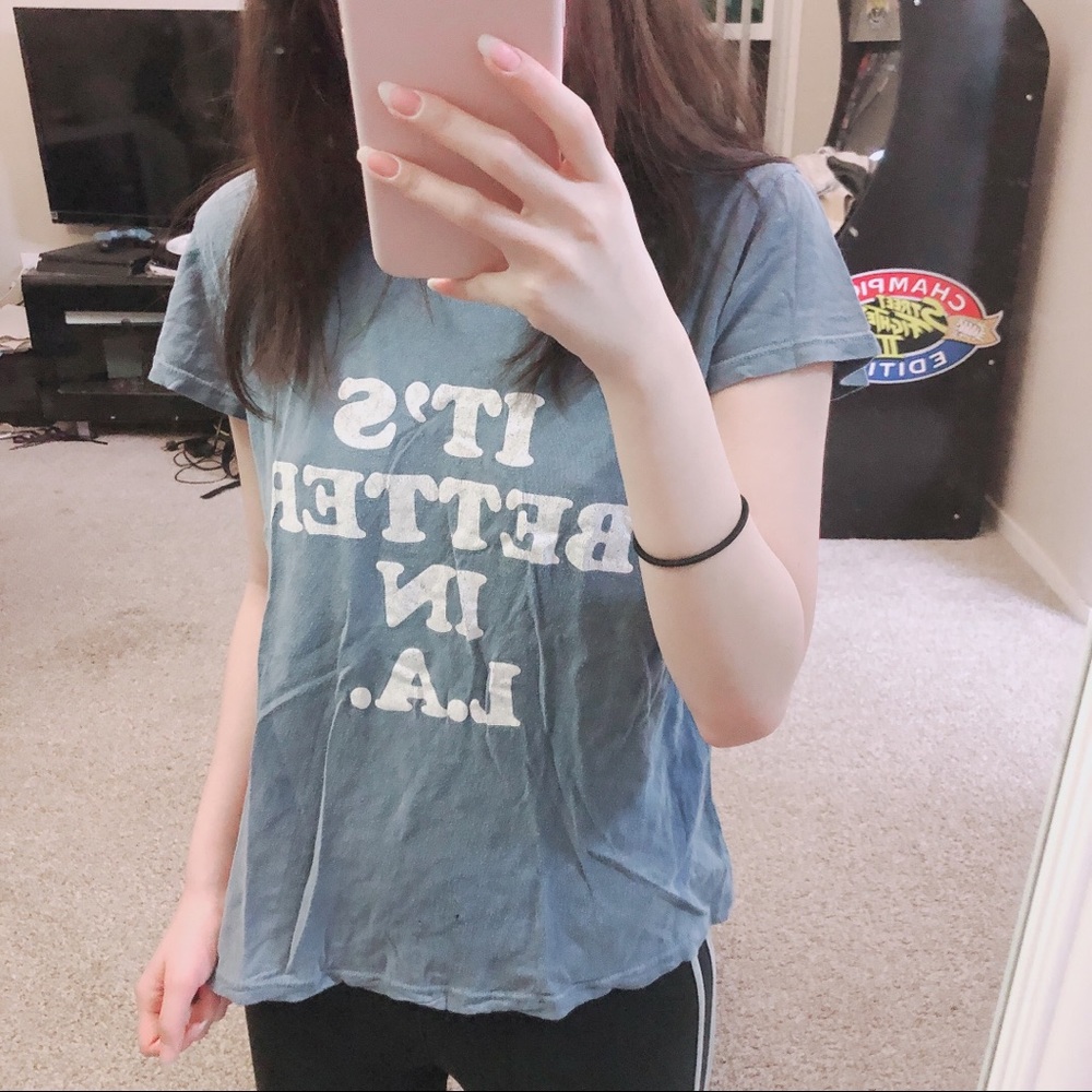 Brandy Melville Blue graphic tee